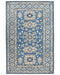 3x5 Feet Blue Kazak Afghan Hand Knotted Geometric Wool Area Rug